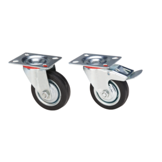 ROATA PIVOTANTA CU FLANSA 75MM FARA FRANA 50KG 628046