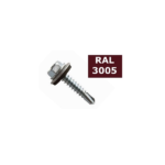 SURUB AUTOF.TABLA 4.8X19 RAL3005+EPDM/100 BUC SATB4.8X19RAL3005
